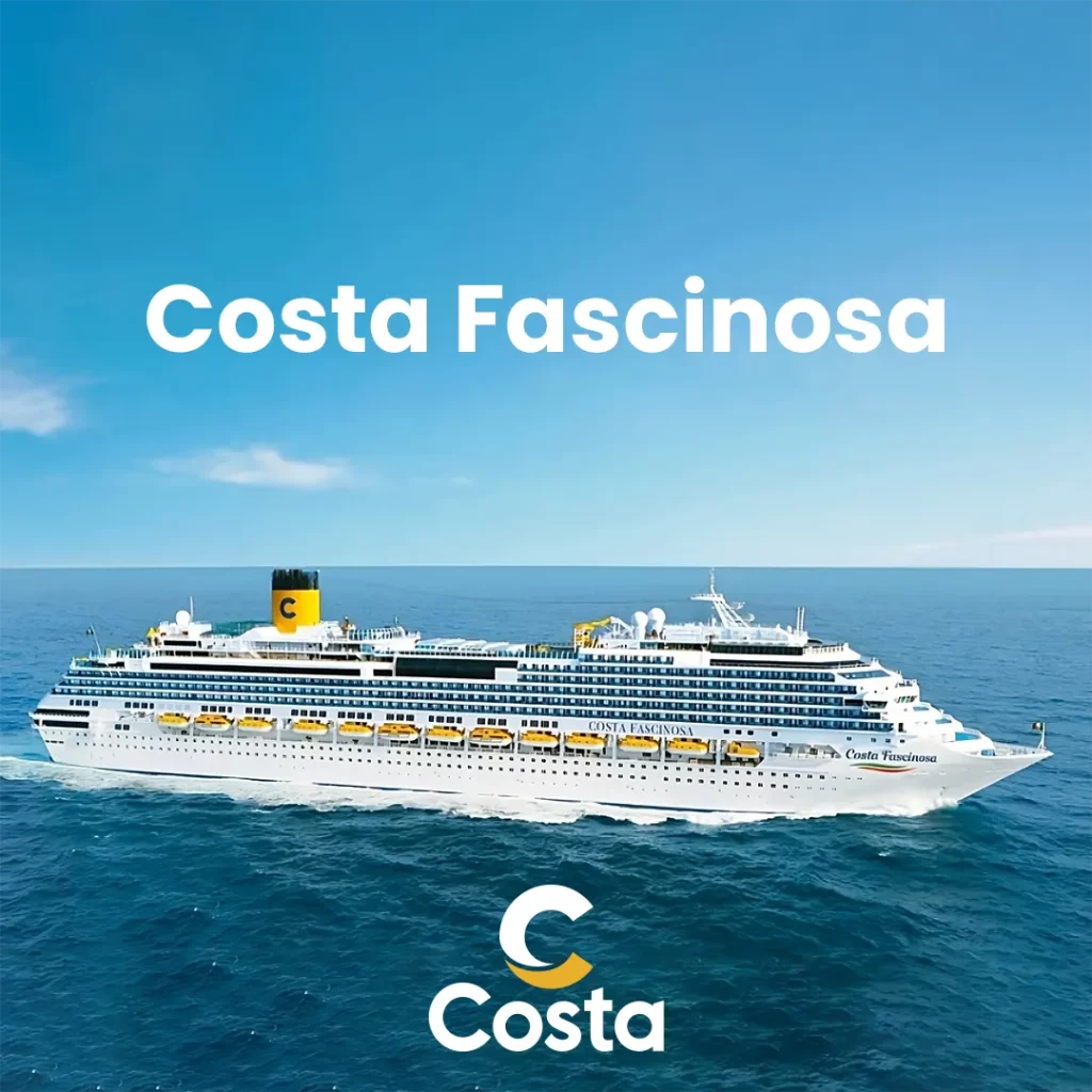 Foto aérea del crucero Costa Fascinosa - Costa Cruceros - Agente de Viajes